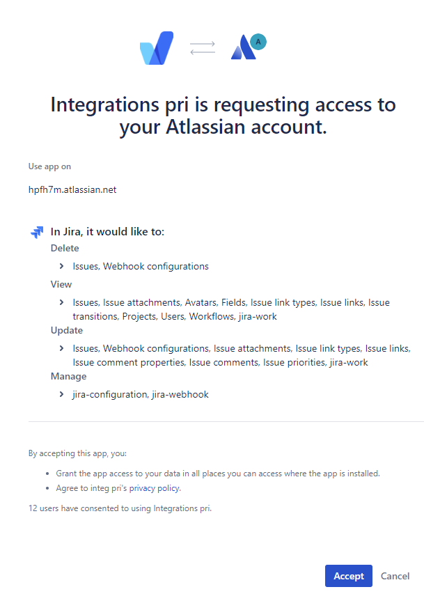 Screenshot of Jira access