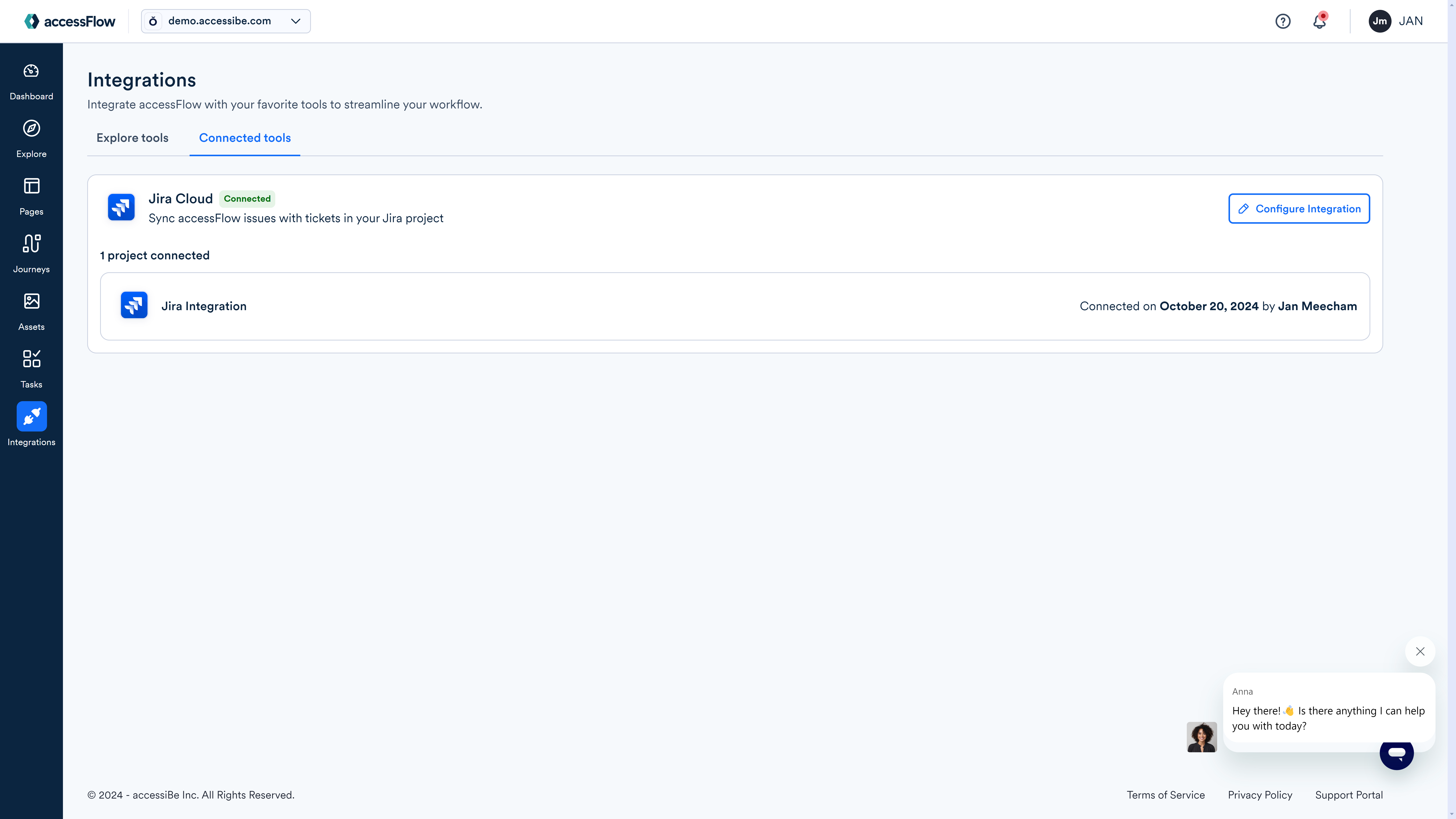 Screenshot of configure Jira settings