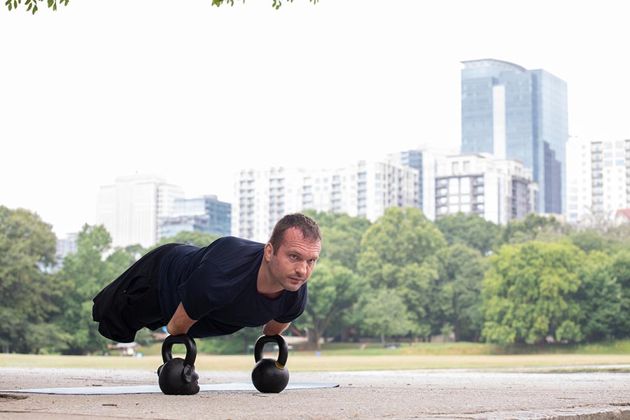 Kyle in a workout session