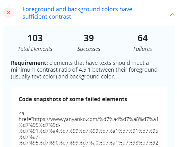 aCe screenshot of a specific test explanation and code examples