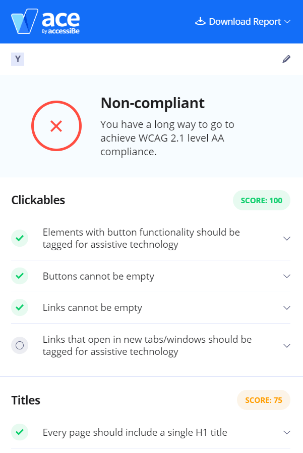 Web accessibility testing 1 - keyboard