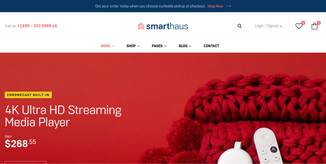 Screenshot of the Smarthaus WooCommerce theme.