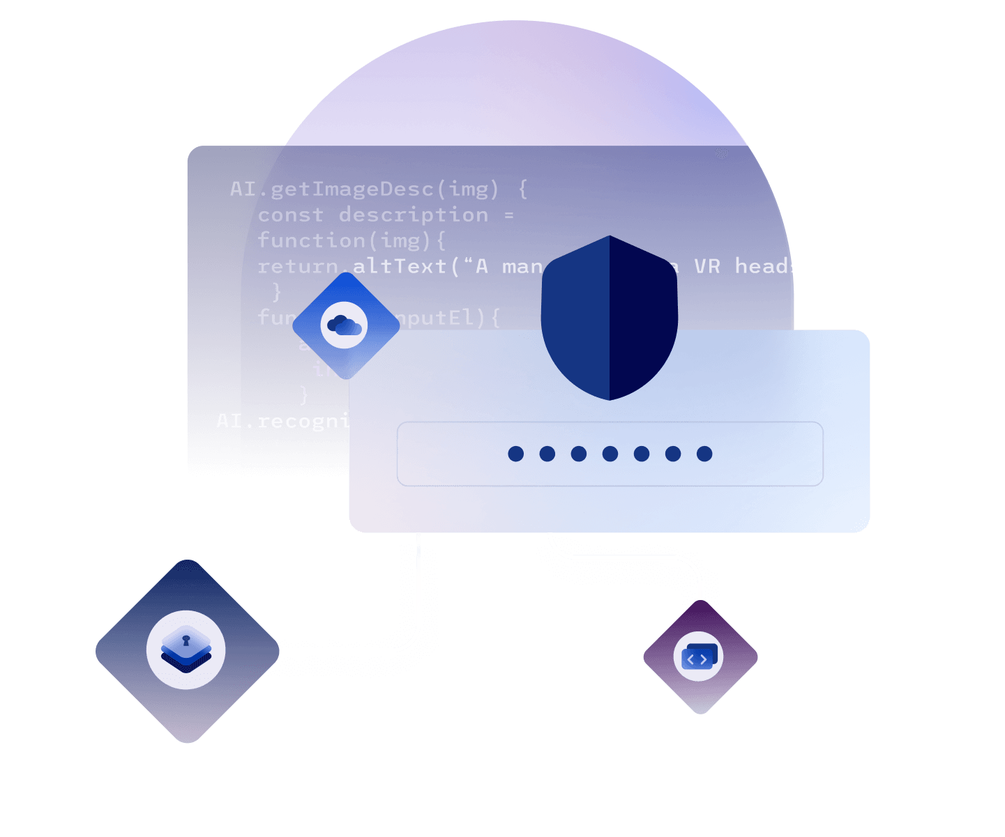 Military grade security, GDPR & page optimization illustration