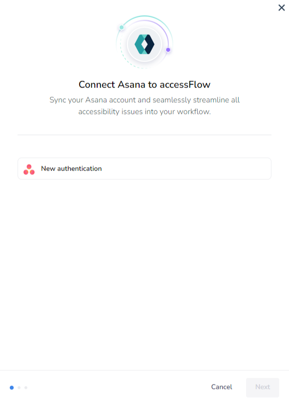 Screenshot of Asana connection settings