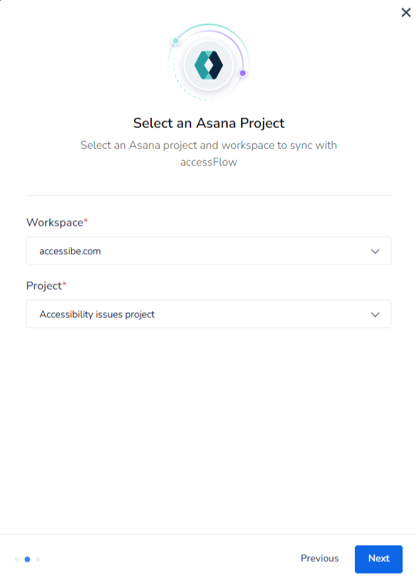 Screenshot of sync Asana project