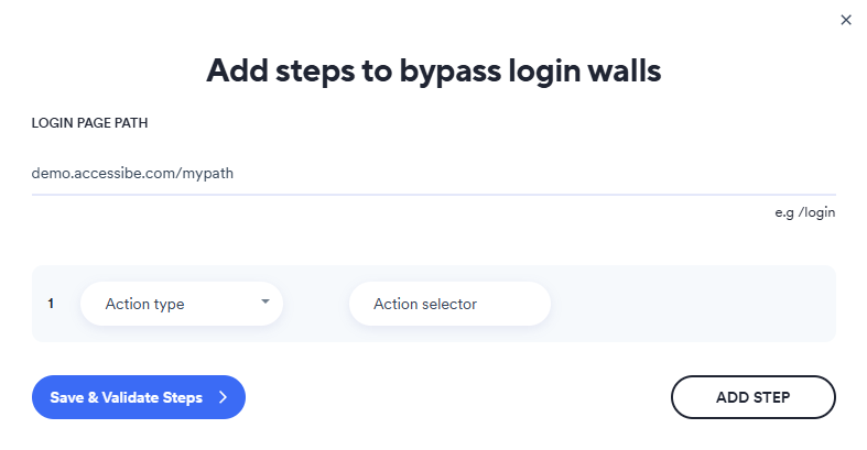 Screenshot of bypass steps