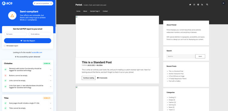aCe semicompliant results