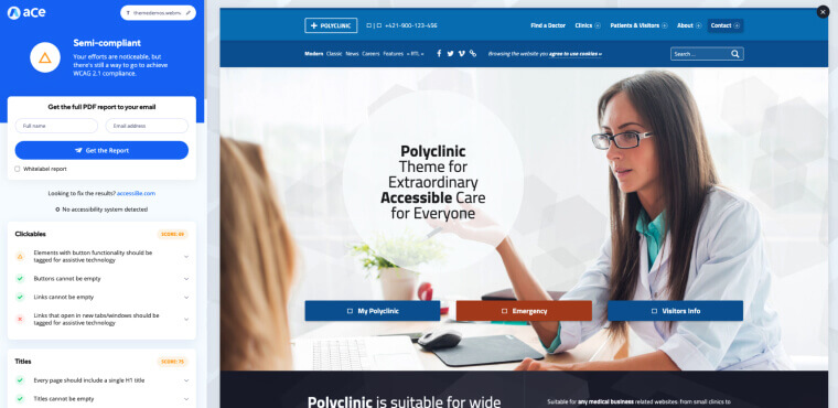 aCe semicompliant result