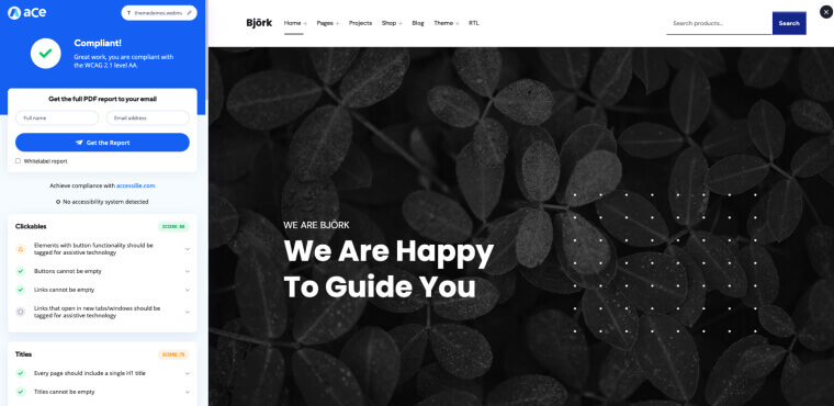 aCe semicompliant score