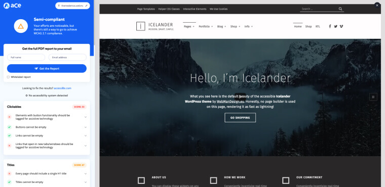 aCe semicompliant score