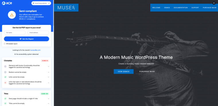 ace semicompliant score