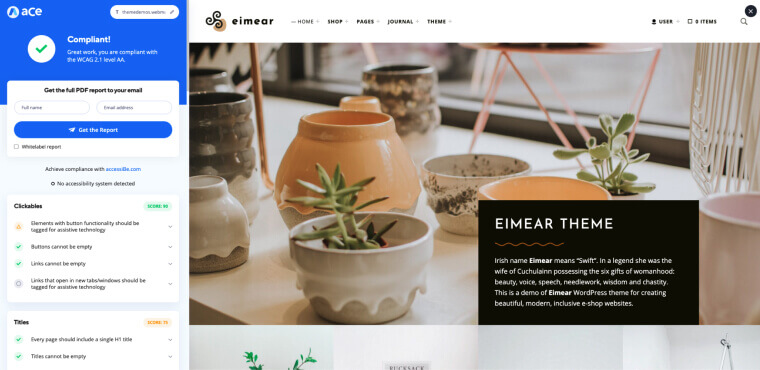 aCe semicompliant score