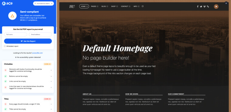 aCe semicompliant result