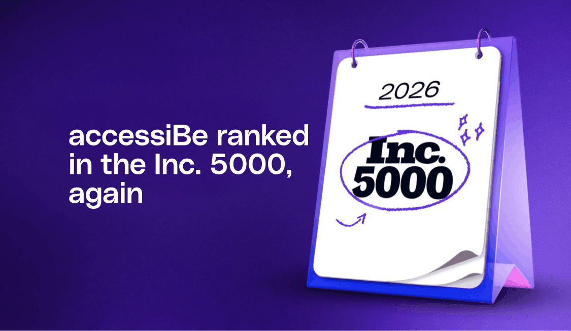 accessiBe ranked in the Inc. 5000, again